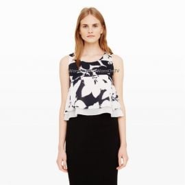 Club Monaco Sawicka Silk Crop Top at Club Monaco